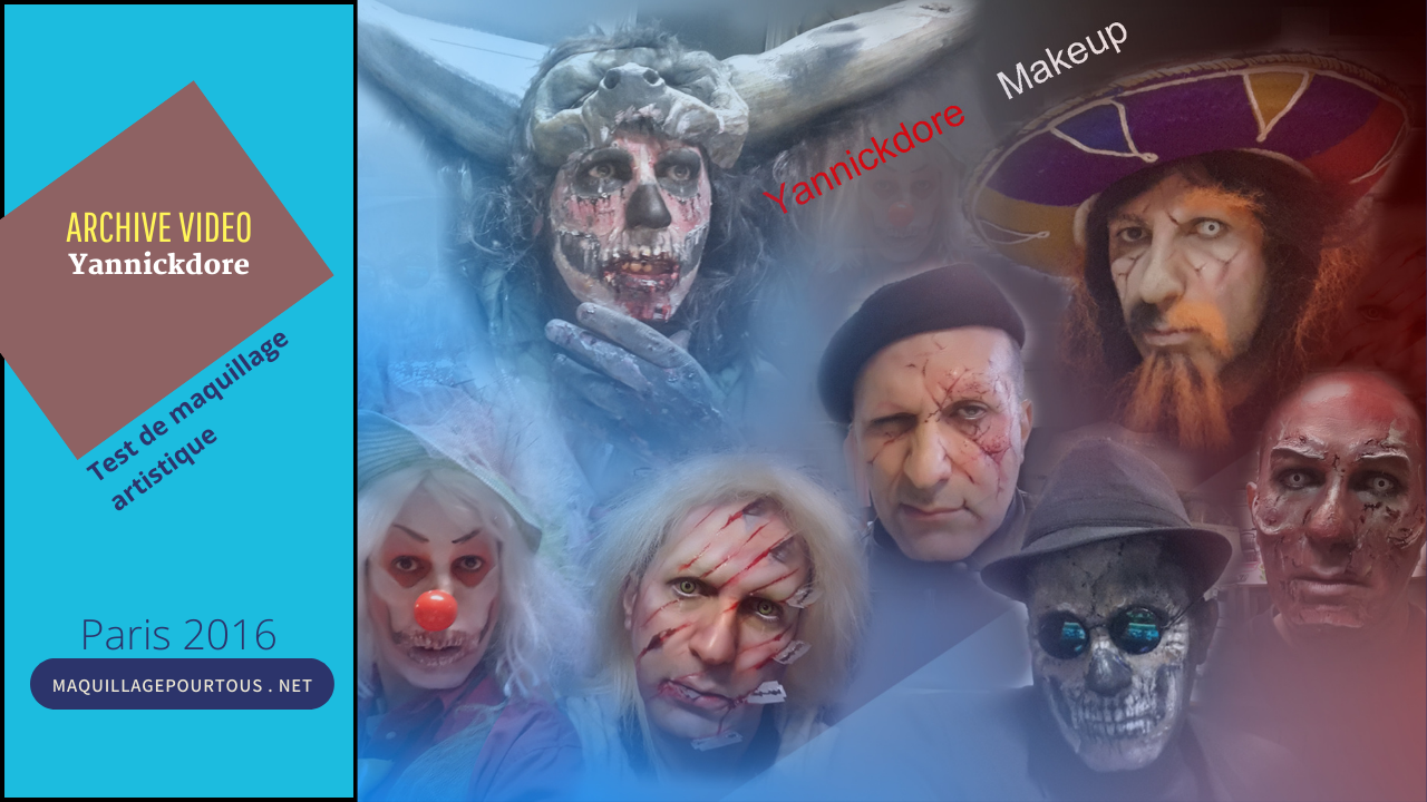 2016 2017 test de maquillage artistique face painting personnages improvises